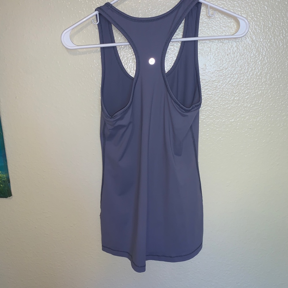Purple workout shirt from 90 degree size  x small